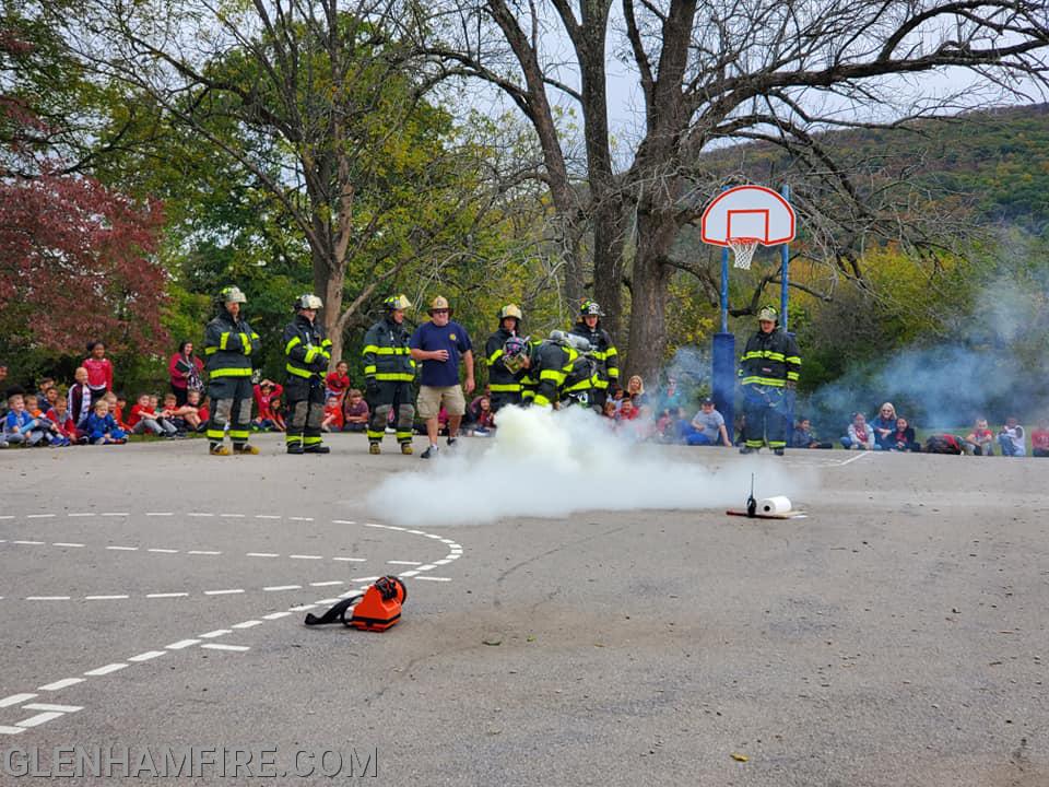 Fire Prevention Day at the elementary school, 10/19.